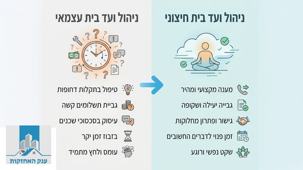 נוצר על ידי מודל בינה מלאכותית Gemini Pro שכנים מרוצים בלובי בניין מטופח ונקי