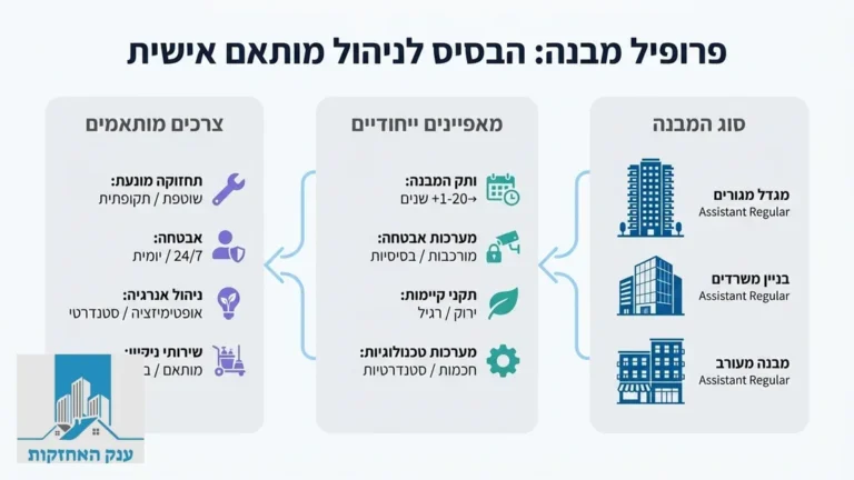 בניין מגורים מודרני מנוהל היטב עם סביבה מטופחת